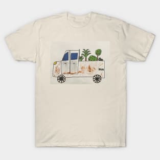 White Dodge Ram plants greenery tropical T-Shirt